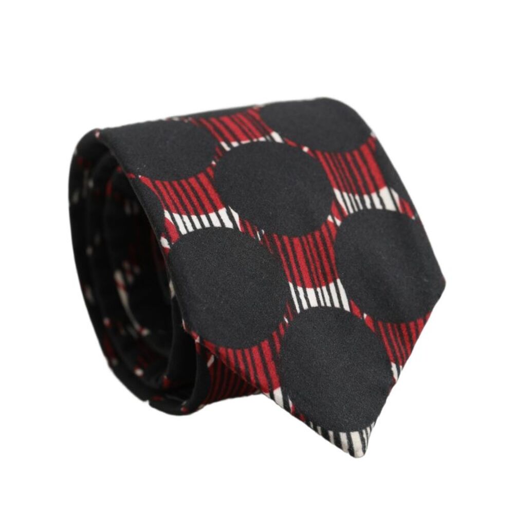 Dolce & Gabbana Multicolor Cotton Geometric Adjustable Men'sd NeckMen's Men's